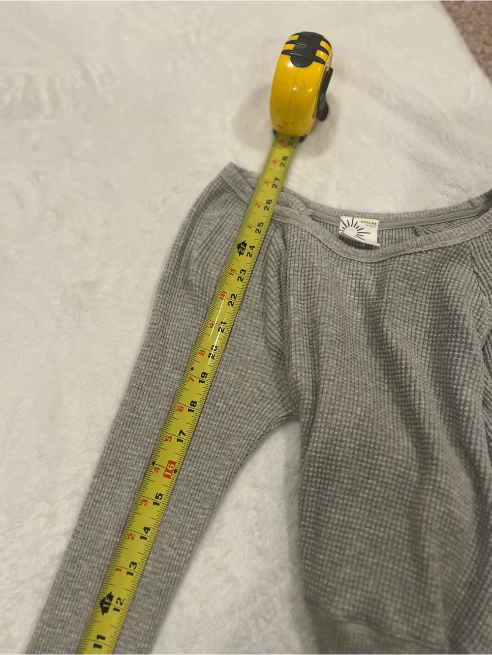 OFFLINE by Aerie Waffle Knit Raglan Long Sleeve Top - Medium - Picture 7 of 7
